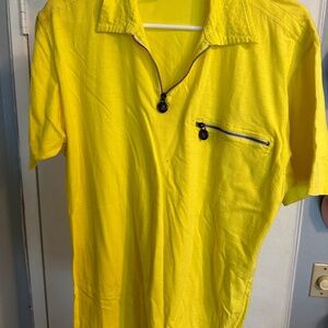 Versace Yellow Men's Polo Size 34 Euro